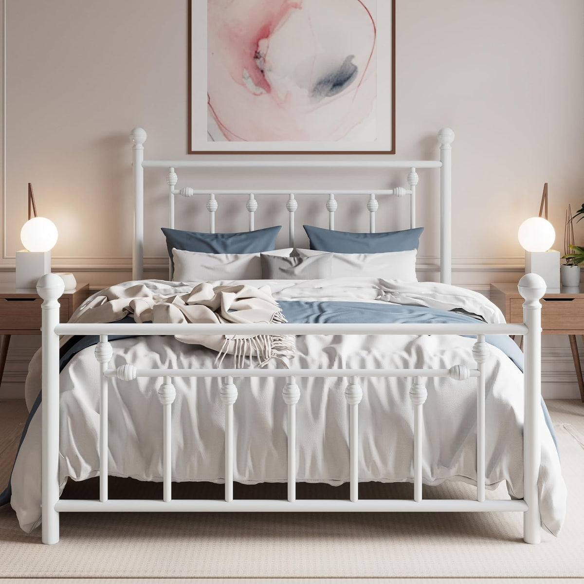 sha cerlin 14" full size metal platform bed, main product view