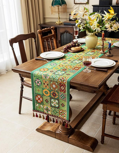 13×72 Inch Table Runner, Retro-Luxury Tassels Series - Image 3