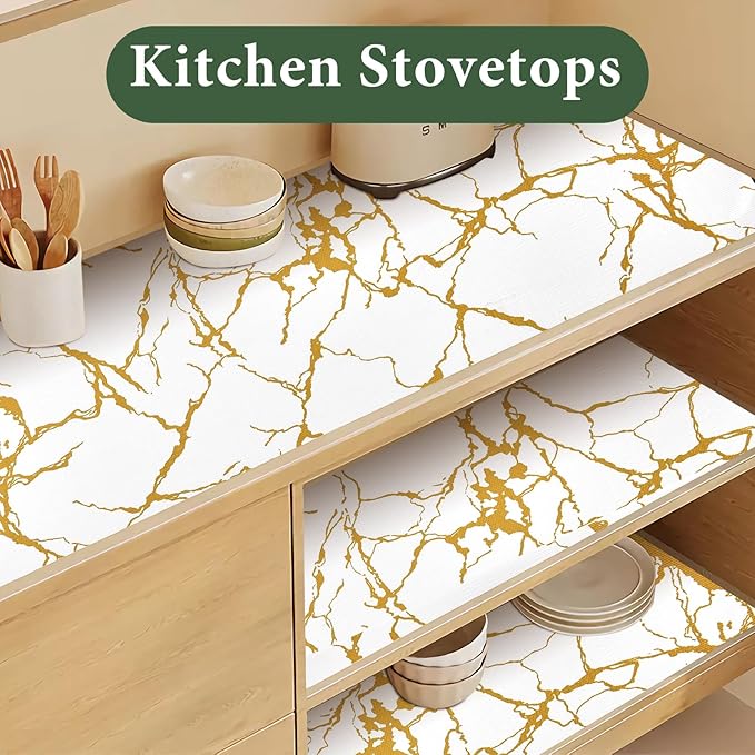 Drawer and Shelf Liner for Kitchen Cabinet Non Slip Waterproof Shelf Paper 12 - Image 5