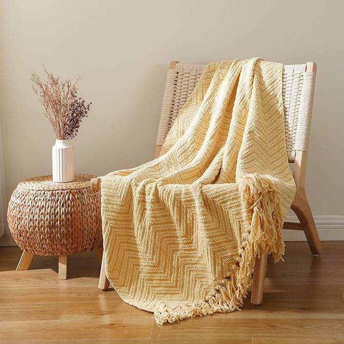 BATTILO HOME Gold Throw Blanket - Image 4
