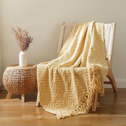 BATTILO HOME Gold Throw Blanket - Image 4