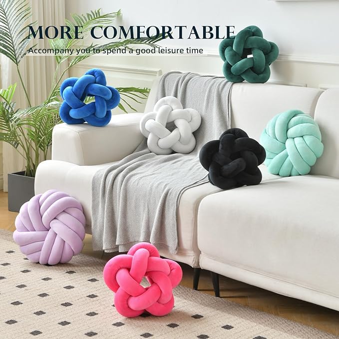 Knot Plush Throw Pillow Kids Handmade Knotted Star Pillow Soft Sofa Lumbar - Image 4