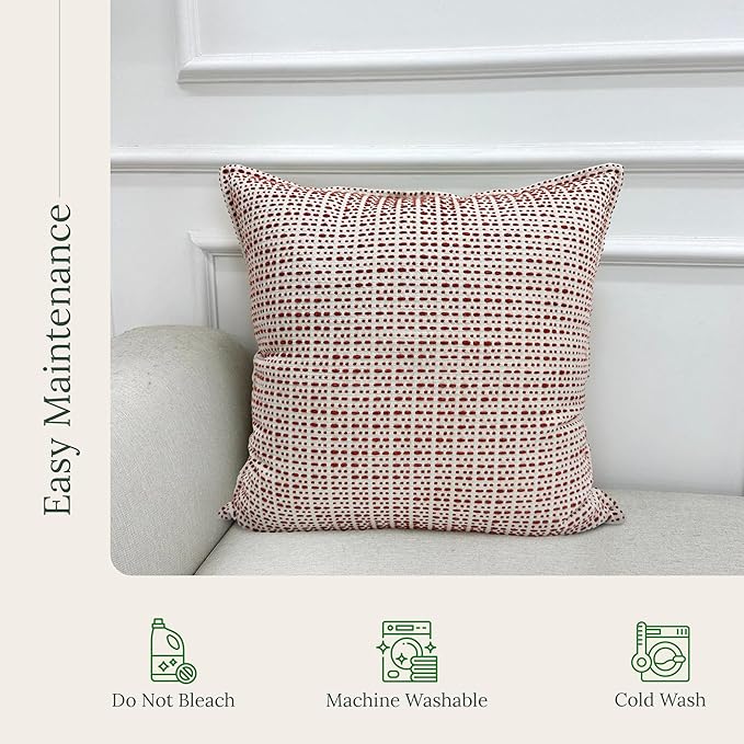 SanVia Rust Glow Premium Cotton Throw Pillow Covers, 20 x 20 Inches, Luxurious - Image 6