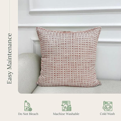 SanVia Rust Glow Premium Cotton Throw Pillow Covers, 20 x 20 Inches, Luxurious - Image 6