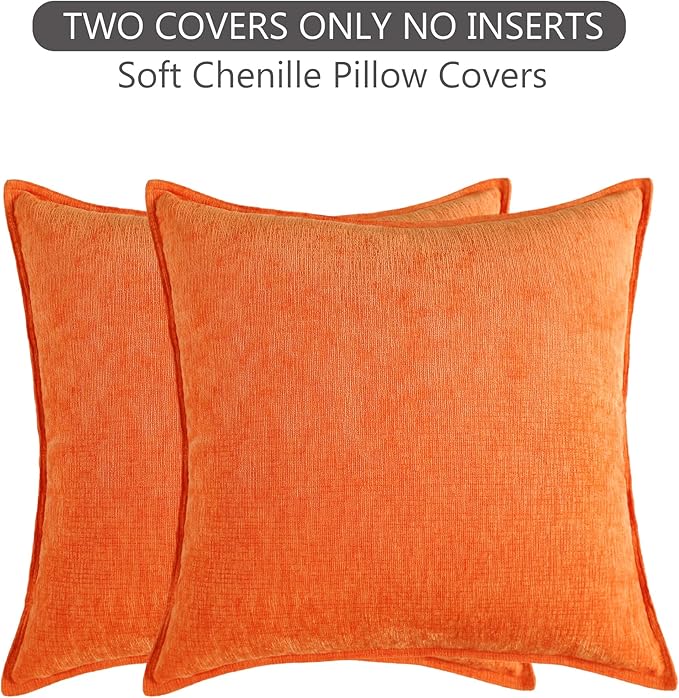 Stellhome Pack of 2 Soft Textured Throw Decorative Pillow Covers Square Accent - Image 6