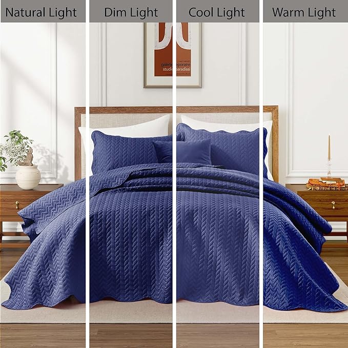 IR Imperial Rooms 8 Pack Quilt King Size Bedding - Image 7