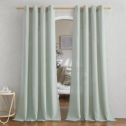 NICETOWN Rustic Linen 102 inch Long Curtains by NICETOWN