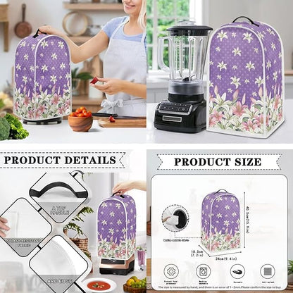 Flower Blender Dust Cover, 2 Slice Toaster Small Kitchen Appliance Cover - Image 3