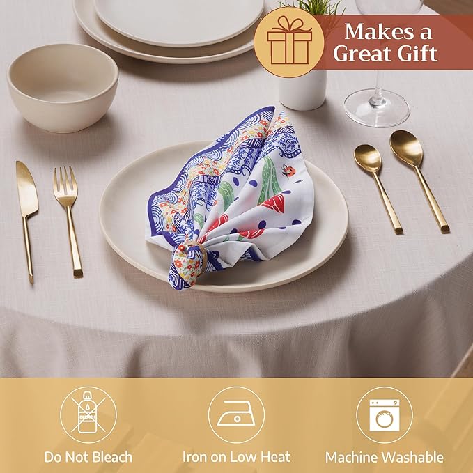 Maison d' Hermine Cloth Napkins Set of 4 100% Cotton Soft & Durable Everyday - Image 4