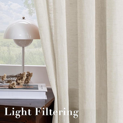 H.VERSAILTEX Linen Curtains Flax Linen Blended Curtain Panels - Image 5