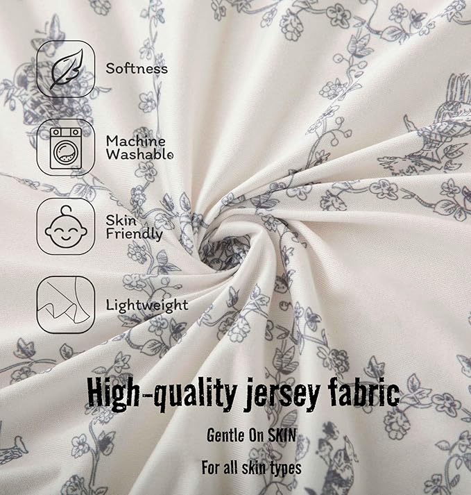SDY Jersey Floral Bassinet Sheets - Image 4