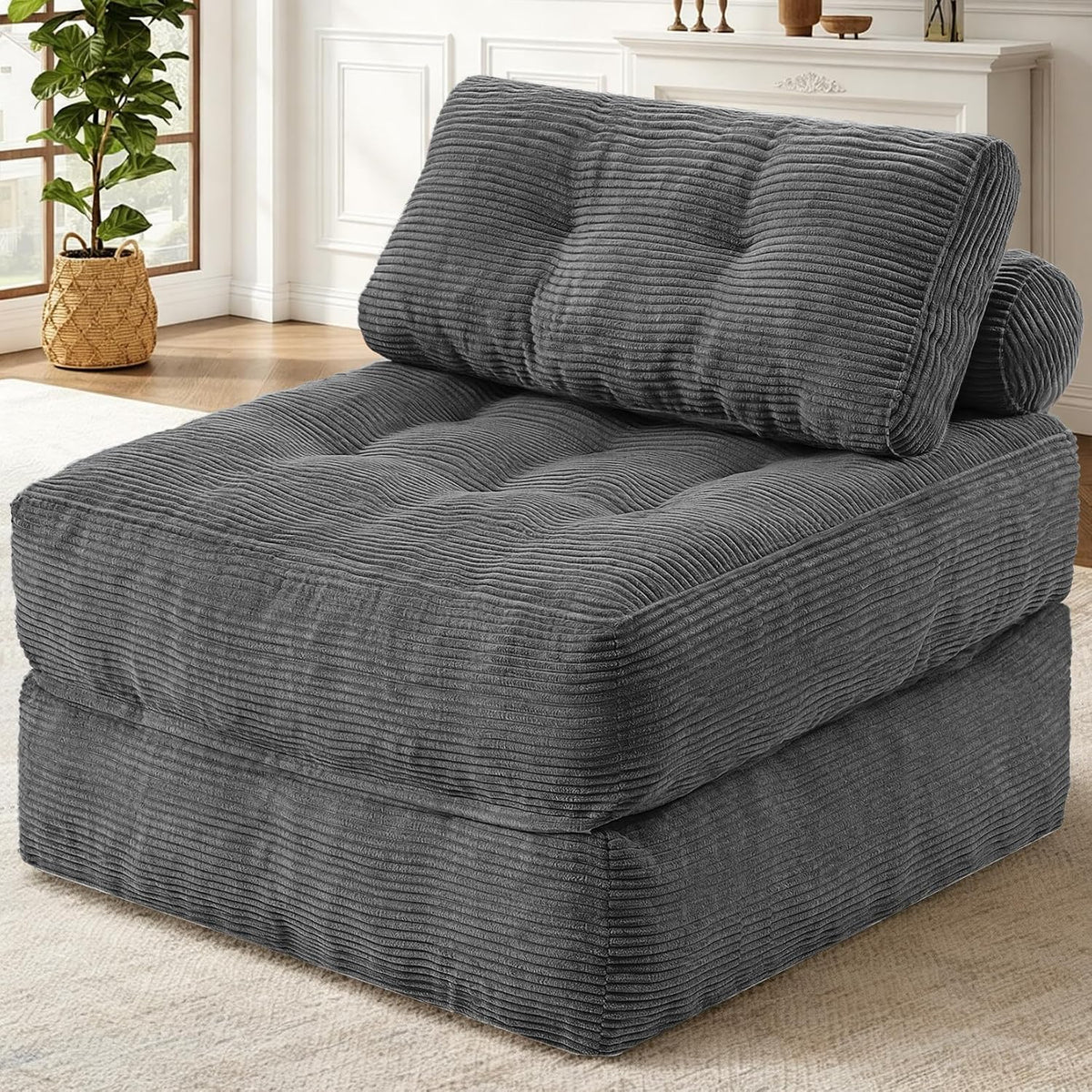 habutway folding sofa bed,convertible sleeper chair bed w/2-pillow, main product view