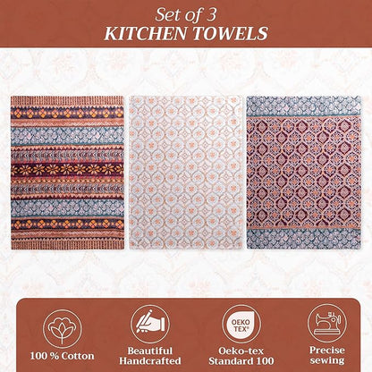 Maison d' Hermine Kitchen Towels Set of 3 100% Cotton 20" x 27.5" Reusable - Image 2