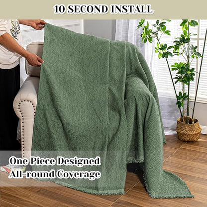 MEETSKY Small Couch Cover Oversized Armchair Sofa Cover Washable - Image 4