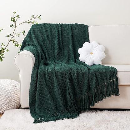BATTILO HOME Forest Green Throw Blanket - Image 2