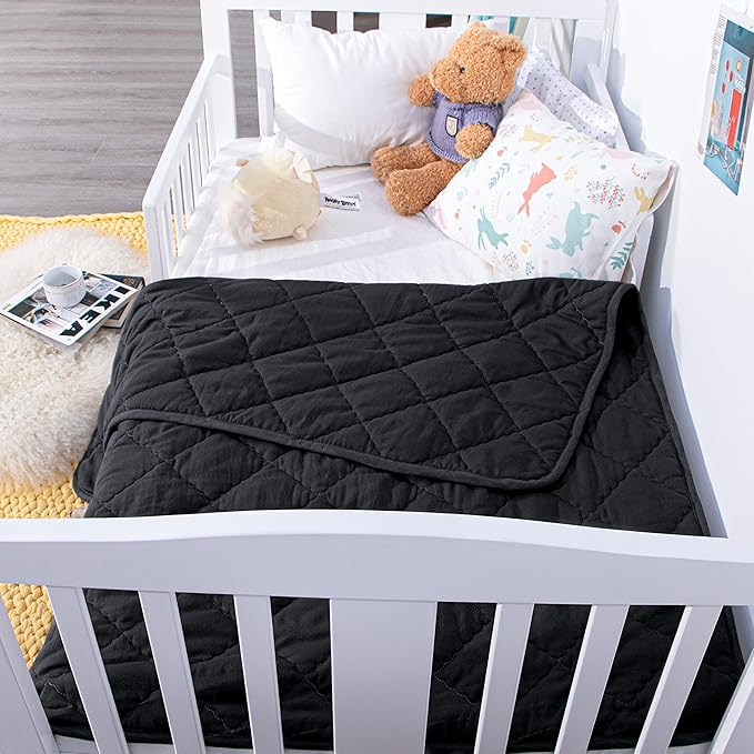 NTBAY Down Alternative Toddler Comforter, Lightweight and Warm Solid Color Baby - Image 5