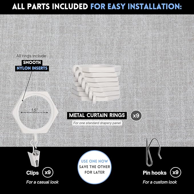 BlastHome® Luxury Curtain Rings - Image 3