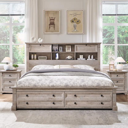 queen size bed frame 2 drawer & 4, main product view