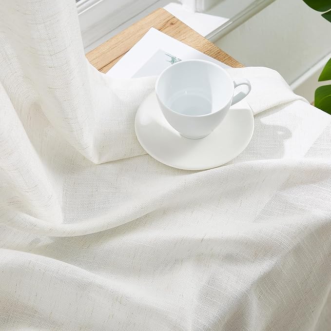 Treatmentex White Semi Sheer Curtains - Image 7