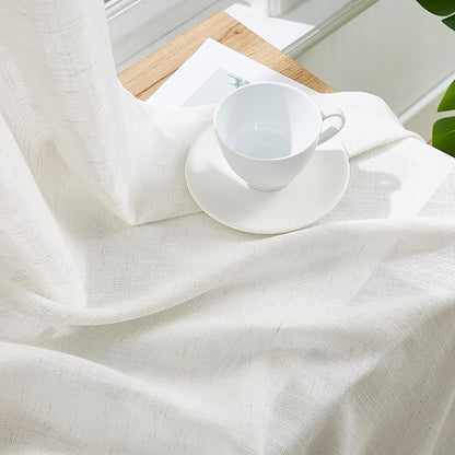 Treatmentex White Semi Sheer Curtains - Image 7