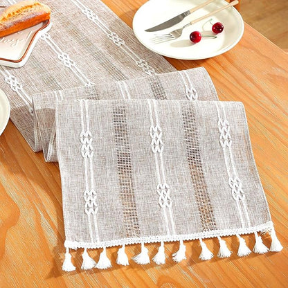 Farmhouse Table Runner, Rustic Cutout Table Runners by SIELUNO