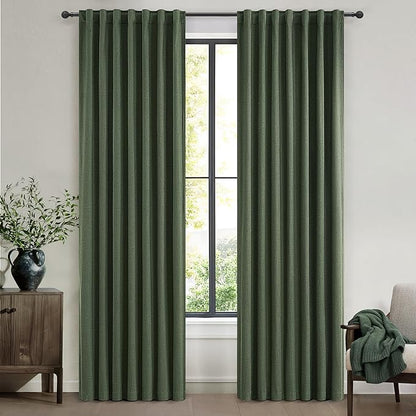 102 Inch Farmhouse Style Curtains, Sound/Draft/Cold/Heat/Sun Blocking Curtains - Image 9