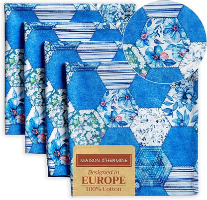 Maison d' Hermine Cloth Napkins Set of 4 100% Cotton Everyday Reusable Square by MaisondHermine