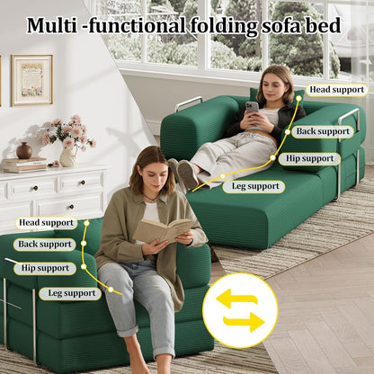 single couch sofa for small spaces , 2-in-1, side view