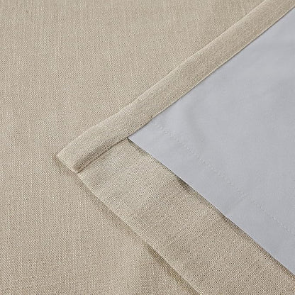 Vision Home Sand Pinch Pleated Full Blackout Curtains Linen Blended Room - Image 7