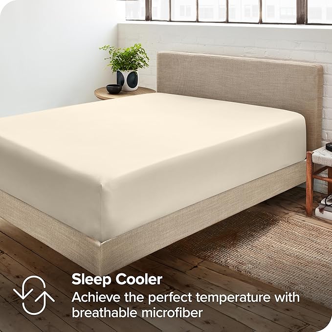 Bare Home 2-Pack Fitted Bottom Sheets King - Image 6