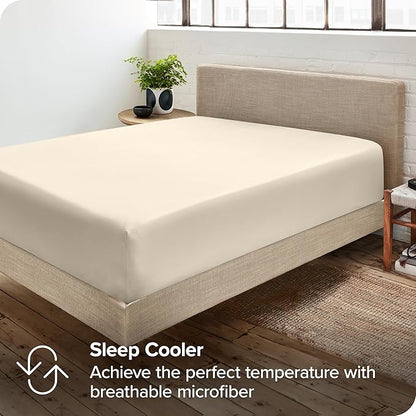 Bare Home 2-Pack Fitted Bottom Sheets King - Image 6