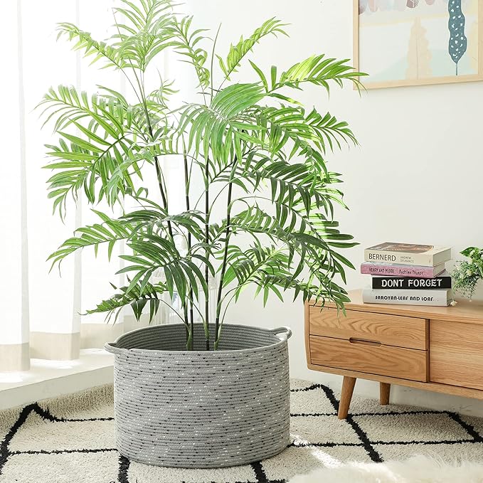 KAKAMAY Large Blanket Basket, Woven Baskets - Image 5