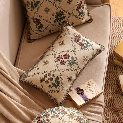 patdrea Designer Throw Pillow Covers Set of 2, Rectangle Vintage Light Brown - Image 6