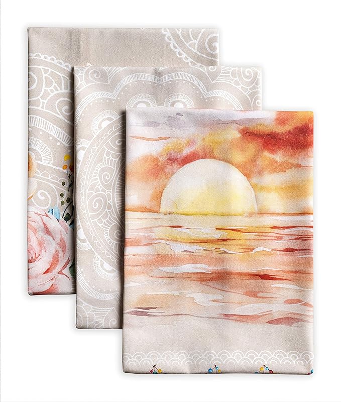 Maison d' Hermine Kitchen Towels Set of 3 100% Cotton 27.50" x 20" Reusable by MaisondHermine
