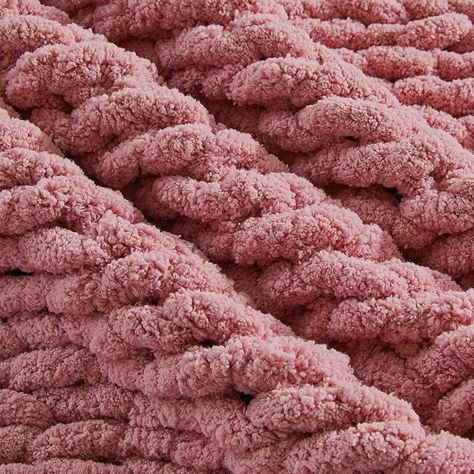 Carriediosa Chunky Knit Throw Blanket 60" X 80" Twin, 100% Hand Made Large - Image 7