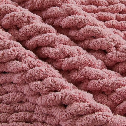 Carriediosa Chunky Knit Throw Blanket 60" X 80" Twin, 100% Hand Made Large - Image 7