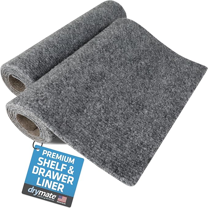 Drymate Premium Luxury Shelf & Drawer Liner, Thick Cushioned Fabric, by Drymate