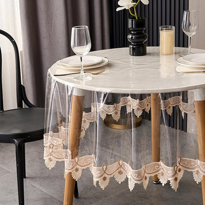 Clear Vinyl Tablecloth Protector Waterproof/Oil-Proof PVC Table Cloth - Image 3