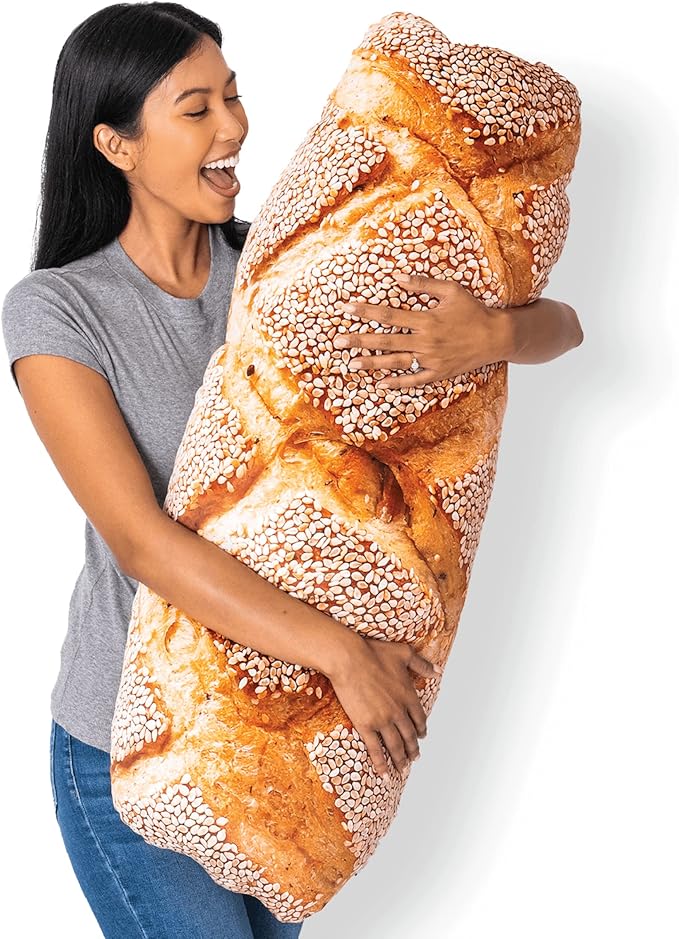 42" 3D Seeded Baguette Throw Pillow by MuchComfort