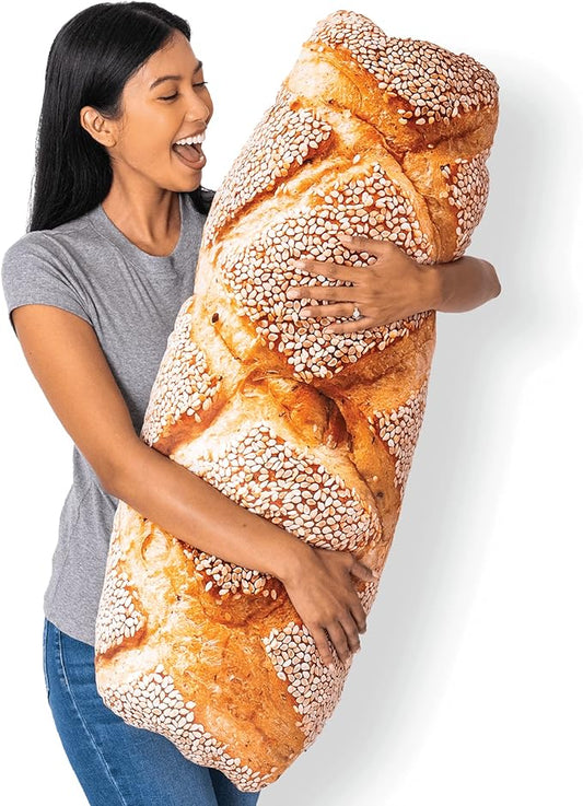 42" 3D Seeded Baguette Throw Pillow by MuchComfort