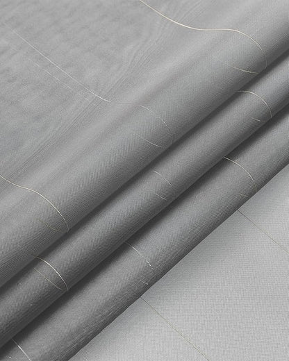 Foil Stripe Grey Sheer Curtains 84 inches Length 2 Panels - Image 4