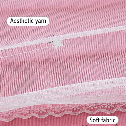 Anytime Romantic Kids Curtain, Hollow-Out Stars Window Curtain Double Layer - Image 8