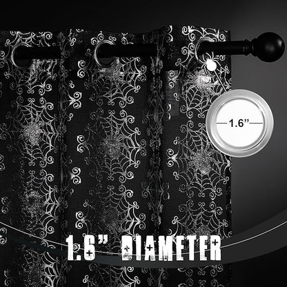 NICETOWN Semi Sheer Black Curtains - Image 3