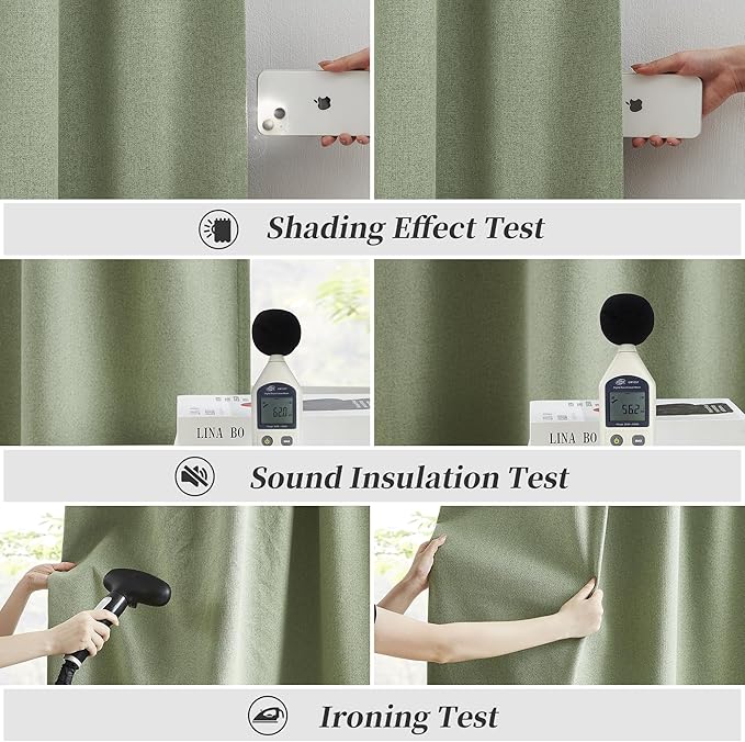 KEQIAOSUOCAI Blackout Linen Curtains - Image 6