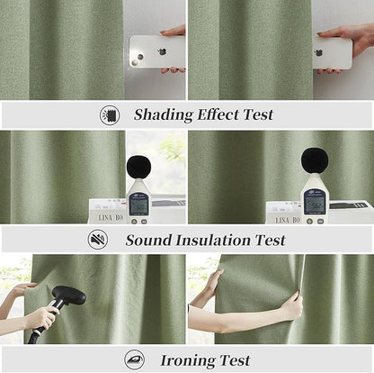 KEQIAOSUOCAI Blackout Linen Curtains - Image 6