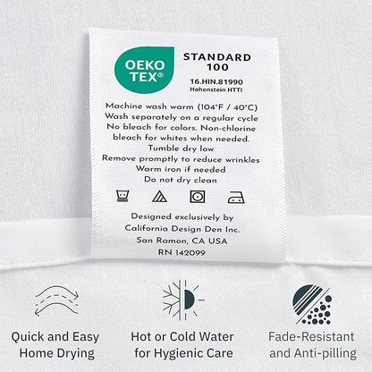 CALIFORNIA DESIGN DEN Luxuriously Soft Hotel Quality 600 Thread Count, 100% - Image 7