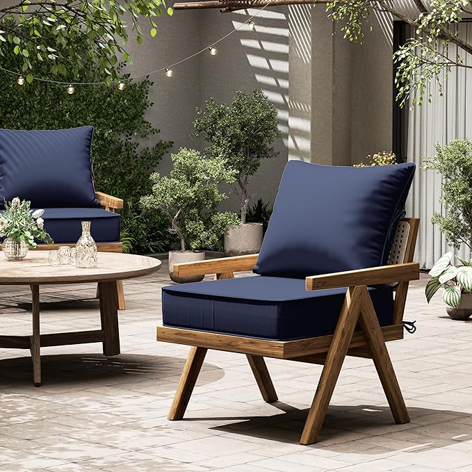 Outdoor Seat Cushion Set 22 L × 24 W × 5 H Inch Waterproof & Fade Resistant - Image 7