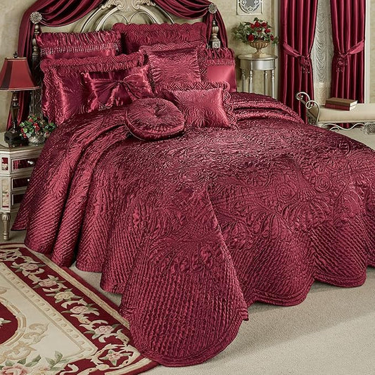 Touch of Class Portia Luxury Bedding | Rich Ruby Red | Premier Quilted by TouchofClass
