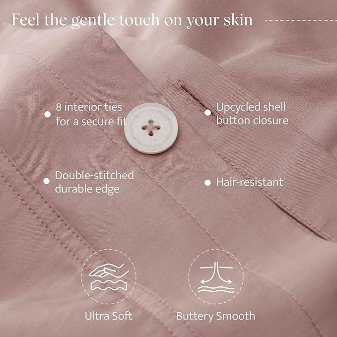 Double Stitch Cotton Tencel Duvet Cover - Image 3