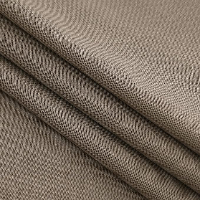 Dark Taupe Linen Curtains 120 Inch Extra Long - Image 6